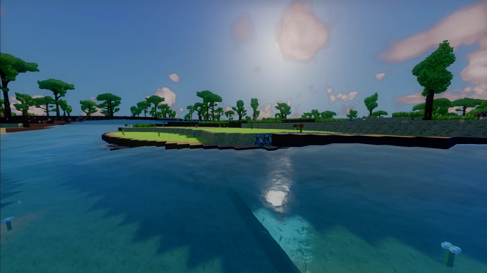 Lake basin and waterline pass