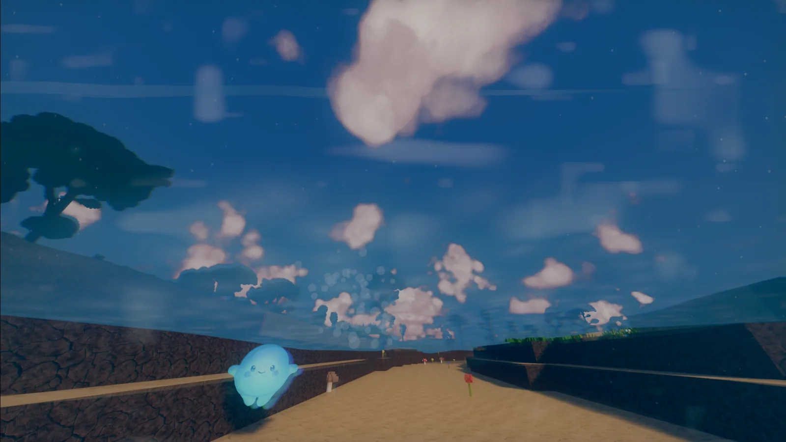 Water pass showing terrain and water shape