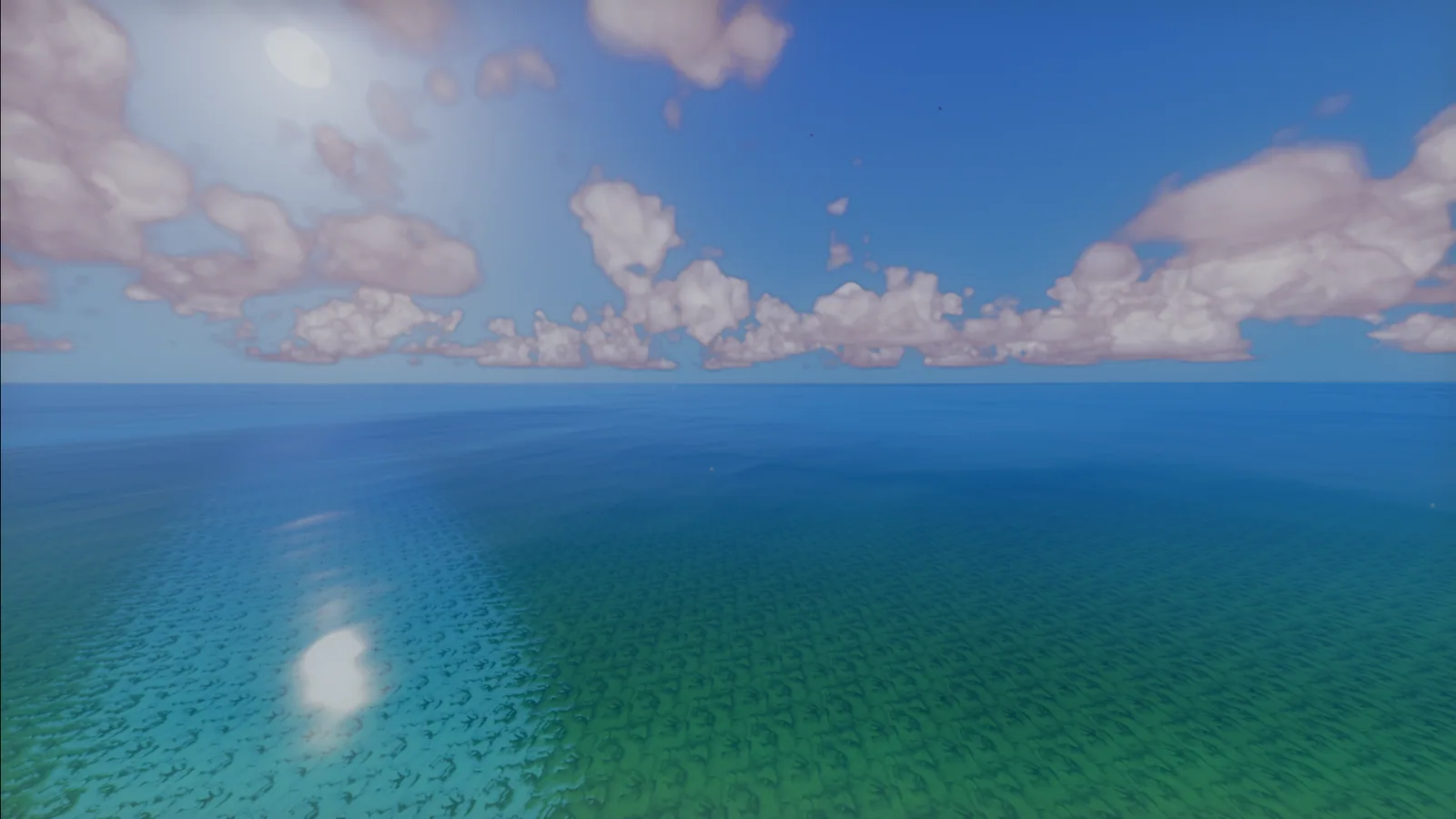 Water visibility and terrain detail pass