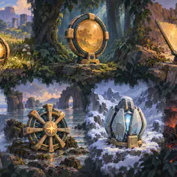 Seven pieces