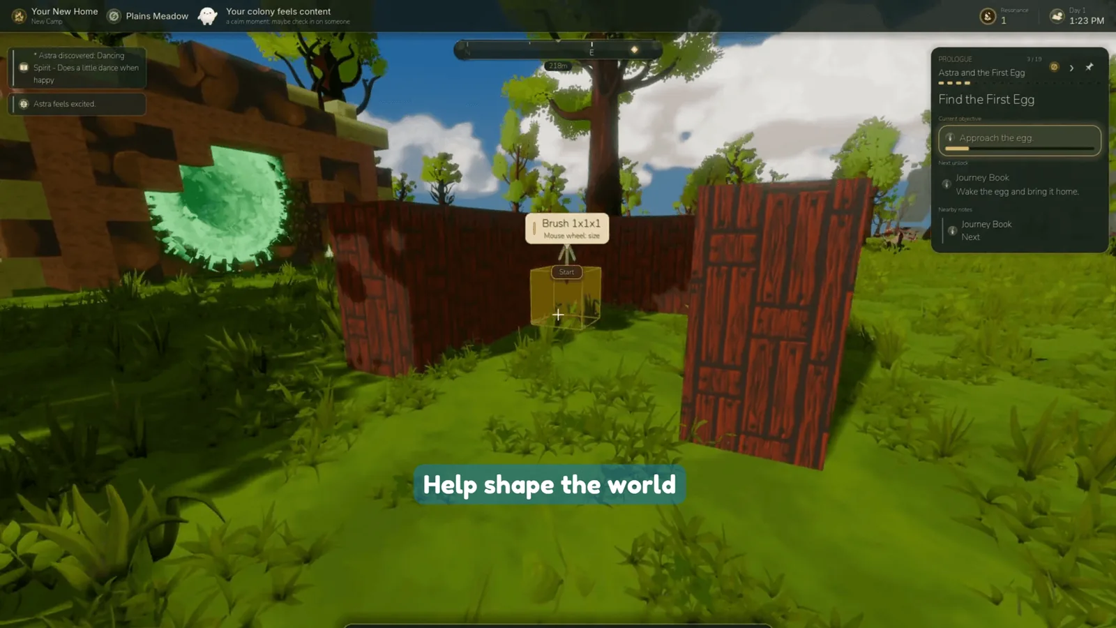 First person fence and brush building